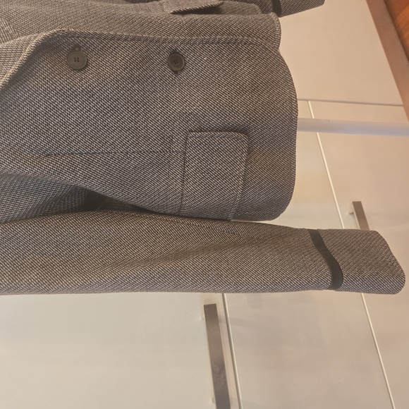 Harve Bernard Sport Wool Leather Tweed Single Breasted Blazer Brown Size 10 - Picture 6 of 11